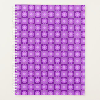 Motif géométrique floral violet