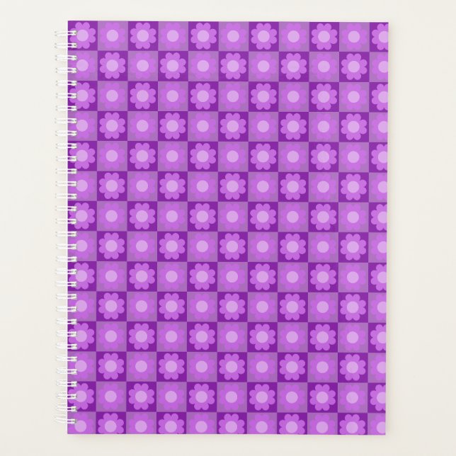 Motif géométrique floral violet (Devant)