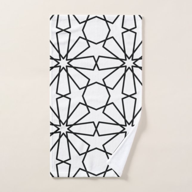 Motif géométrique islamique Design arabe (Serviette à main)