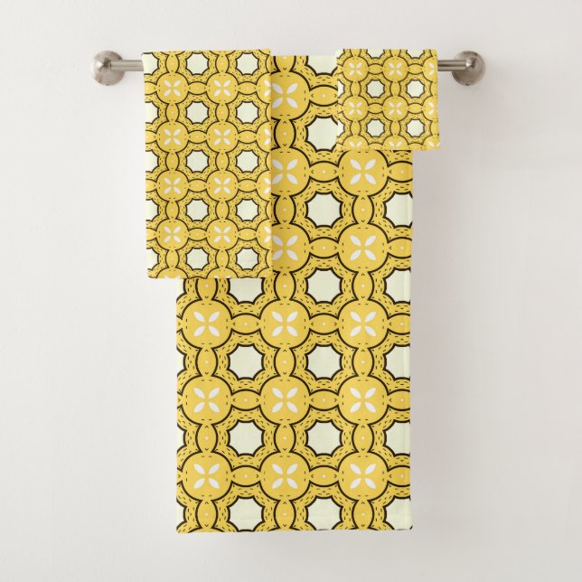  motif géométrique jaune et noir  (En situation)