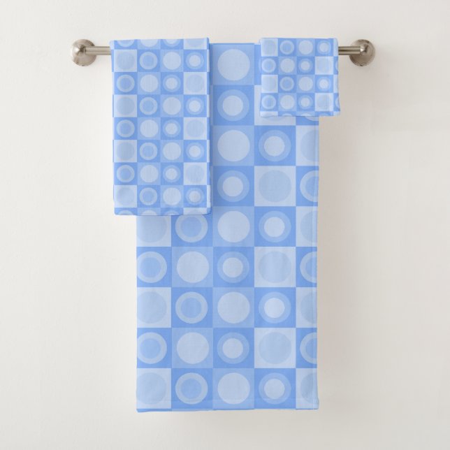 Motif géométrique MCM rétro Bébé bleu (En situation)