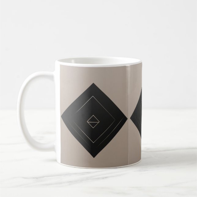 motif géométrique minimaliste tasse design (Gauche)