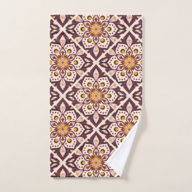 Motif géométrique moderne du milieu du siècle - Ab (Serviette à main)