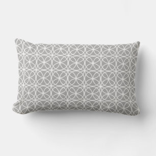 Motif géométrique moderne Gris Lumbar Coussin