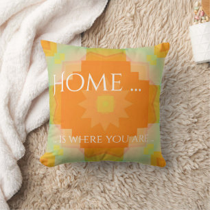Motif géométrique moderne Sunny Floral Coussin