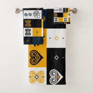 Motif géométrique moderne tendance jaune