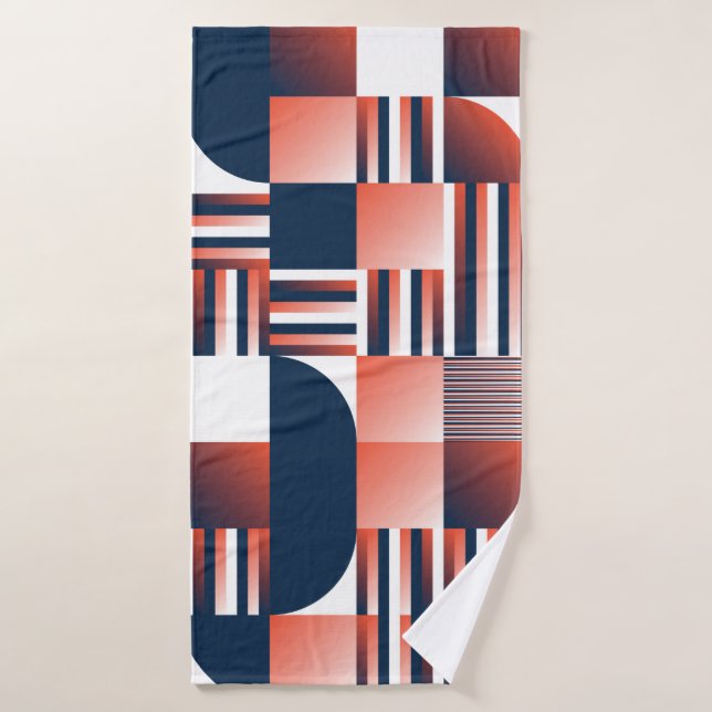 Motif géométrique moderne transparent (Serviette de bain)