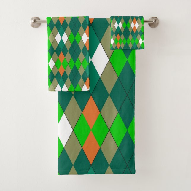 Motif géométrique multicolore losanges minimalisme (En situation)