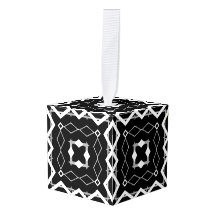 Motif géométrique noir blanc et argenté