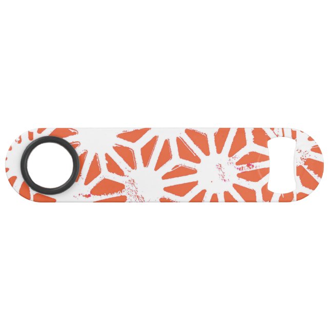 Motif géométrique orange et blanc (Devant (Horizontal))