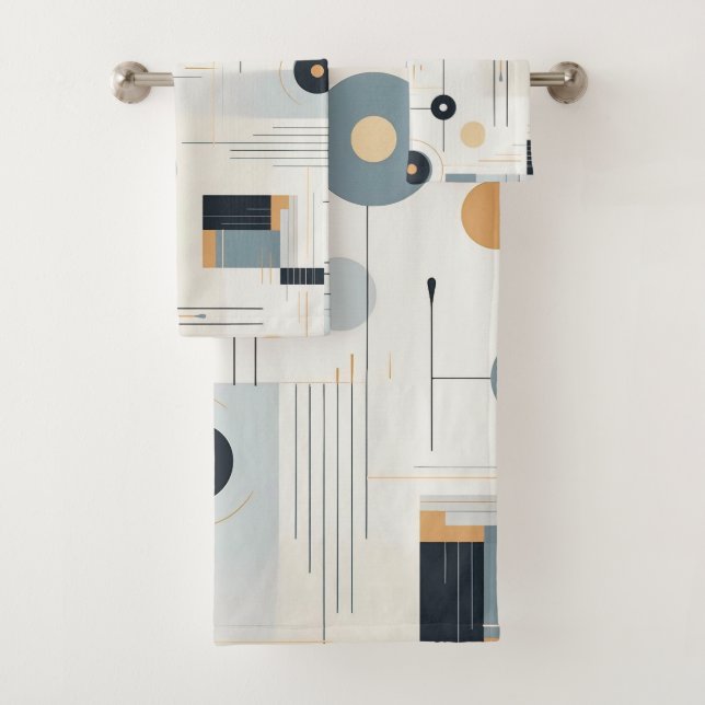 Motif géométrique rétro aux tons pastel (En situation)