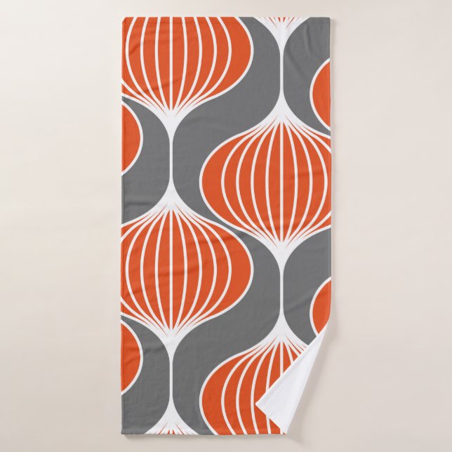 Motif géométrique sans couture avec des lignes ond (Serviette de bain)