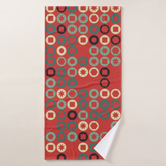 Motif géométrique sans couture avec éléments color (Serviette de bain)