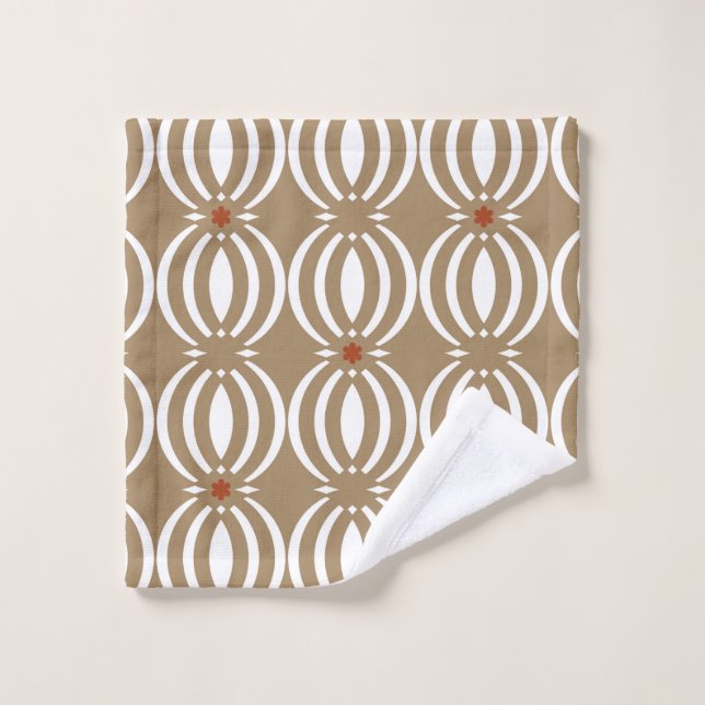 Motif géométrique sans couture avec lignes ondulée (Gant de toilette)