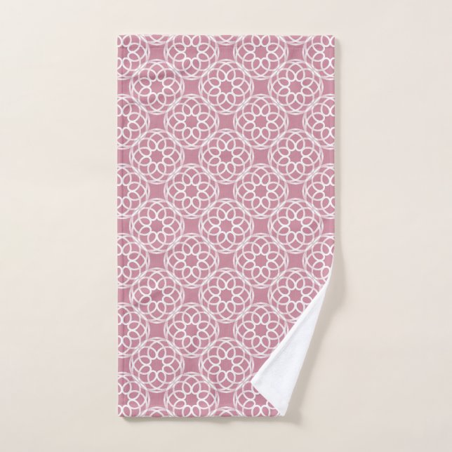 Motif géométrique sans couture rose blanc (Serviette à main)