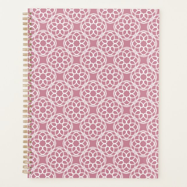 Motif géométrique sans couture rose blanc (Devant)