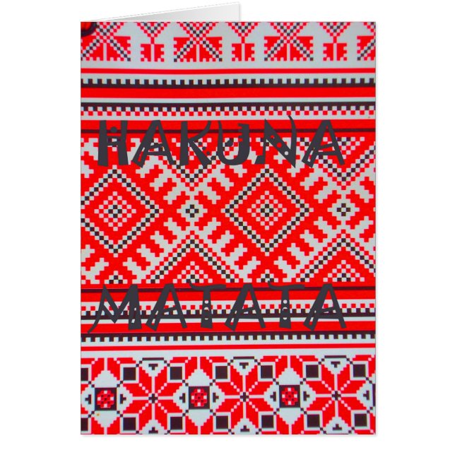 Motif géométrique sans fil Hakuna Matata (Devant)