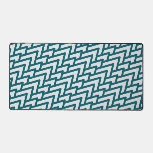 Motif géométrique sarcelle foncé moderne sur gris