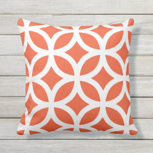 Motif géométrique Tango Orange Coussins extérieurs
