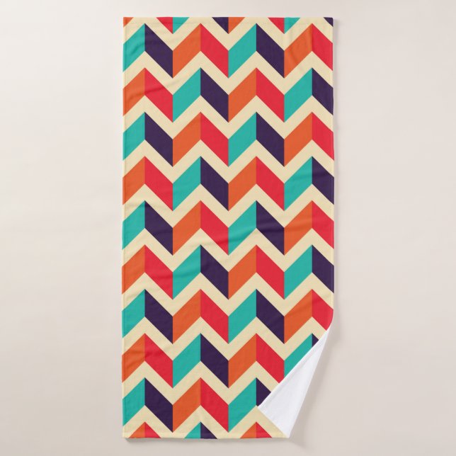 Motif géométrique transparent avec arrière - plan  (Serviette de bain)
