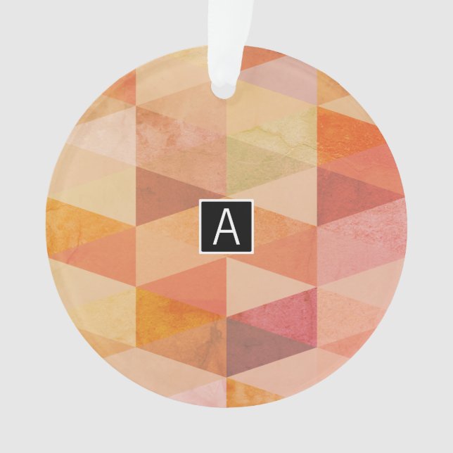 Motif géométrique Triangle doux | Monogrammé (devant)