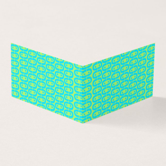 Motif géométrique turquoise et vert lime (Outside)