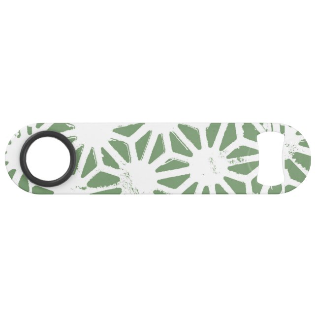 Motif géométrique vert et blanc olive (Devant (Horizontal))