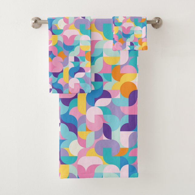 Motif géométrique violet et rose (En situation)