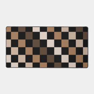 Motif Gingham à carreaux marron noir