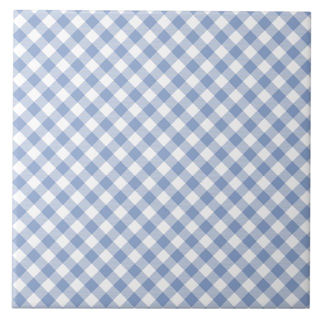 Motif Gingham Bleu Clair Imprimé Carreaux Classiqu (Devant)