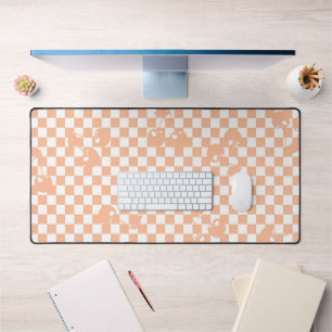Motif Gingham Cerise Fuzz pêche