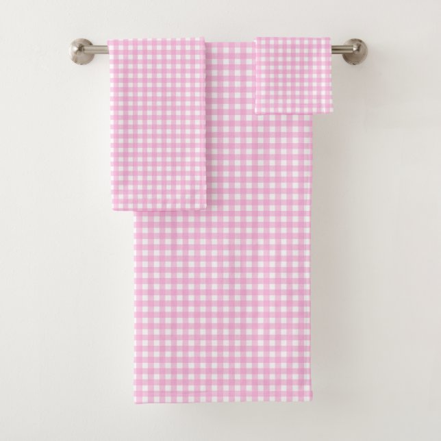 Motif Gingham Rose Pastel (En situation)