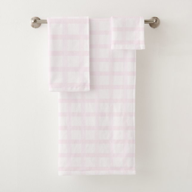 Motif Gingham Rose Quartz Rose Et Pastel (En situation)