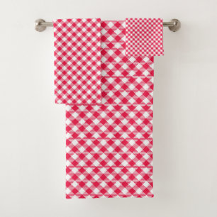 Motif Gingham Rouge et Blanc Classique Rustique