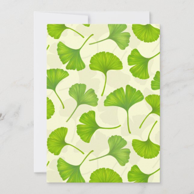 Motif Ginkgo sur blanc (Devant)