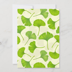 Motif Ginkgo sur blanc