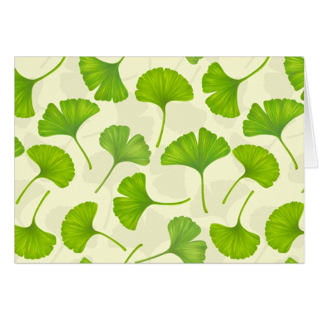 Motif Ginkgo sur blanc (Devant horizontal)