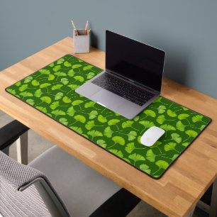 Motif Ginkgo sur vert foncé