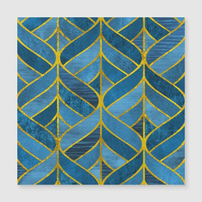 Motif Gold Blue Grunge (Devant)