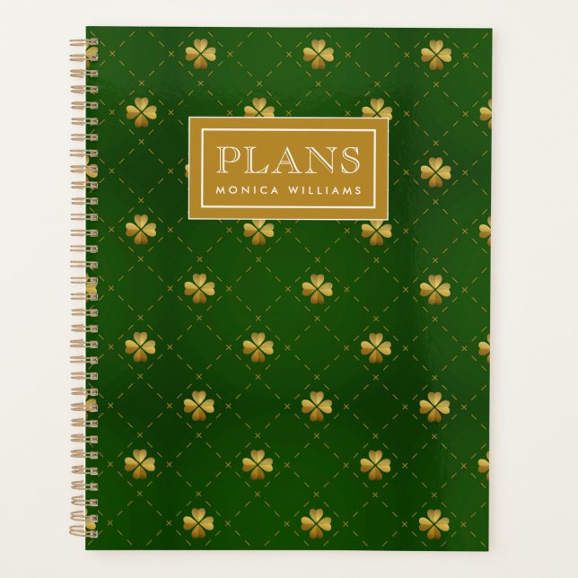 Motif Golden Green Clover (Devant)