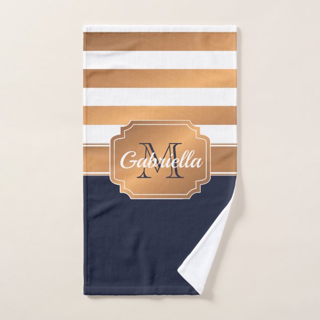 Motif Golden Stripes (Serviette à main)