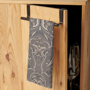 Motif gothique Serviette de cuisine noire