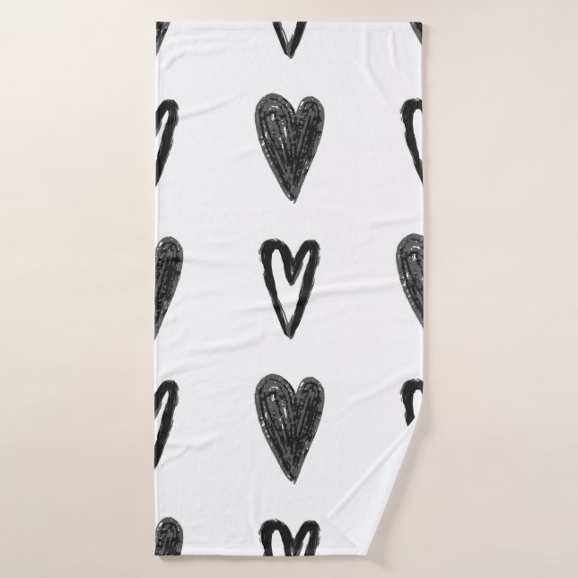 Motif graphique élégant et transparent avec les co (Serviette de bain)