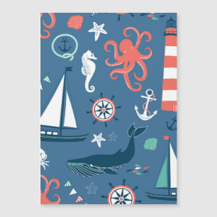 Motif graphique nautique amusant