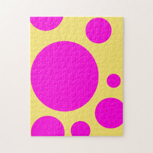 MOTIF GRAPHIQUE PINK POLKA DOT YELLOW PUZZLE