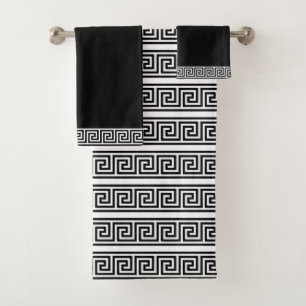 Motif Grec Élégant Noir et Blanc