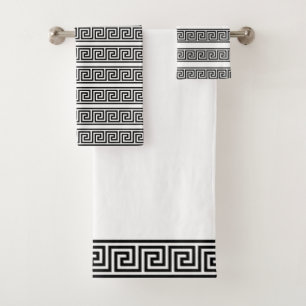 Motif grec élégant noir et blanc