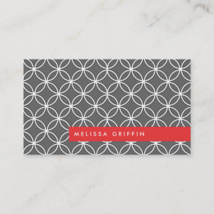Motif Grey Regency & Carte de visite Red Bar