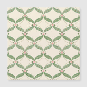 Motif Grille Fleurs Feuilles simples