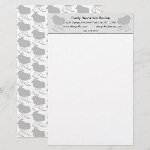 Motif gris du milieu du siècle Silhouette